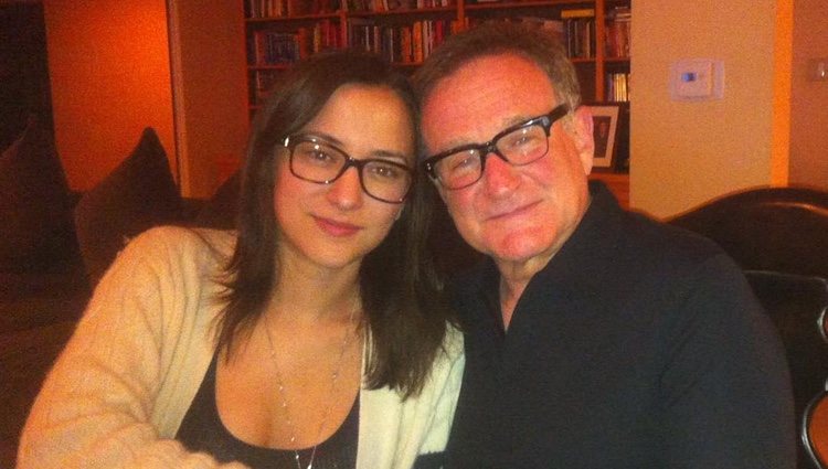 Zelda y Robin Williams cenando / Instagram