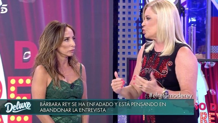 Bárbara Rey amenazando con irse / Foto. telecinco.es