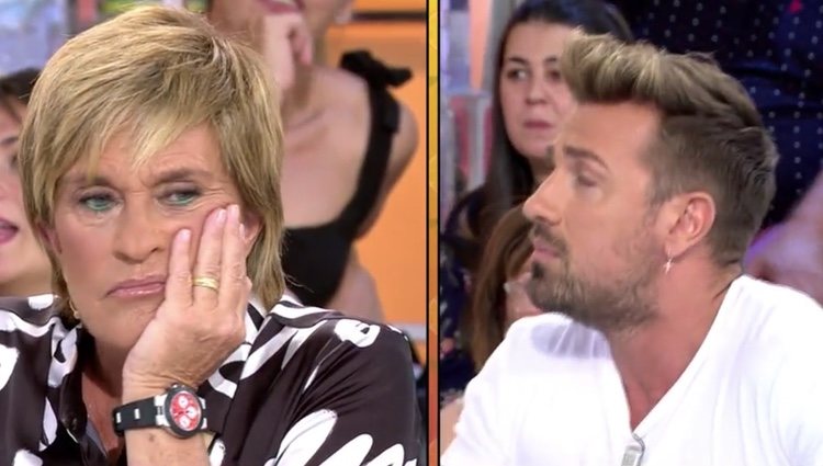 Chelo García Cortés y Rafa Mora enfrentados en 'Sálvame'/Fuente:Telecinco