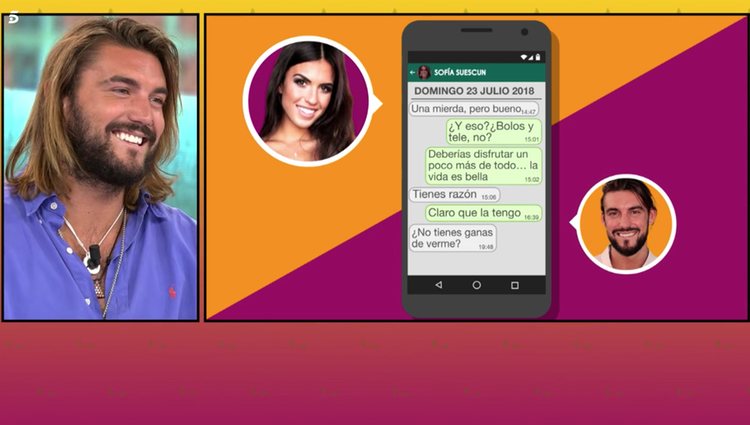 Los mensajes se produjeron cuando Sofía estaba en el 'Deluxe' / Foto: Telecinco.es