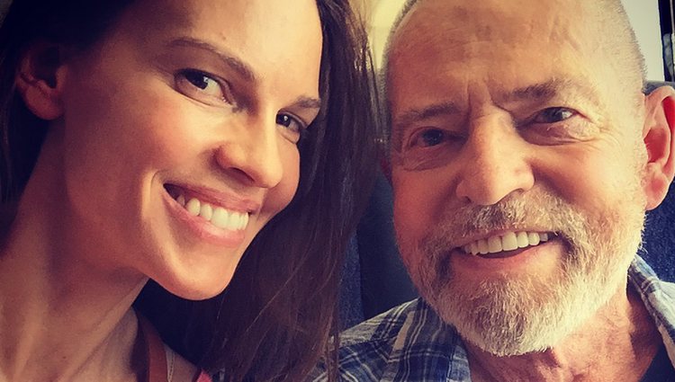 Hilary Swank junto a su padre / Foto: Instagram