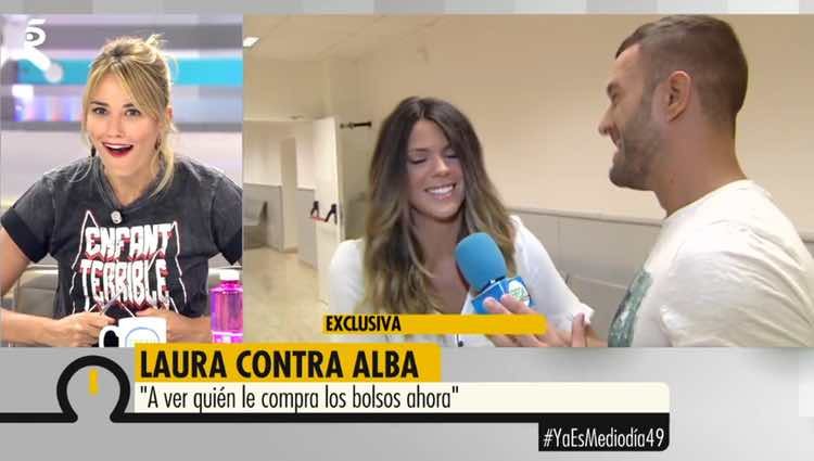 Alba Carrillo alucinando con las palabras de Laura Matamoros / Telecinco.es