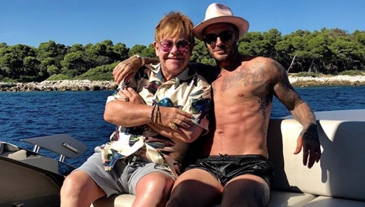 David Bekcham y Elton John de vacaciones al sur de Francia | Foto: Instagram David Beckham