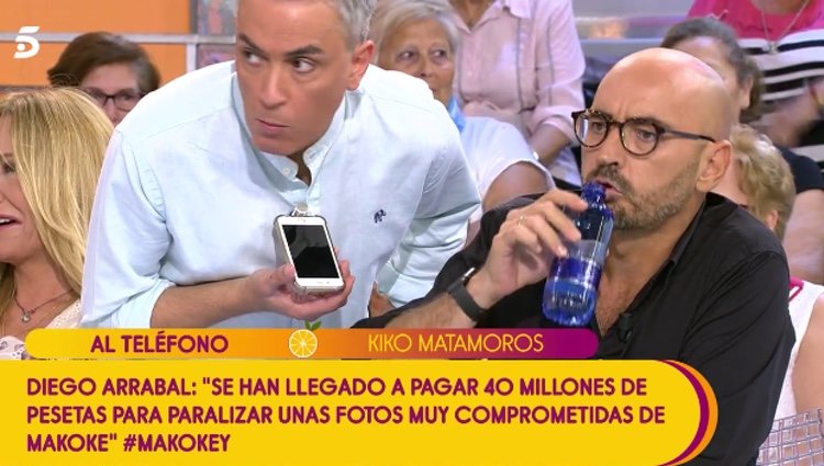 Diego Arrabal discutiendo con Kiko Matamoros por teléfono / Foto: Telecinco.es