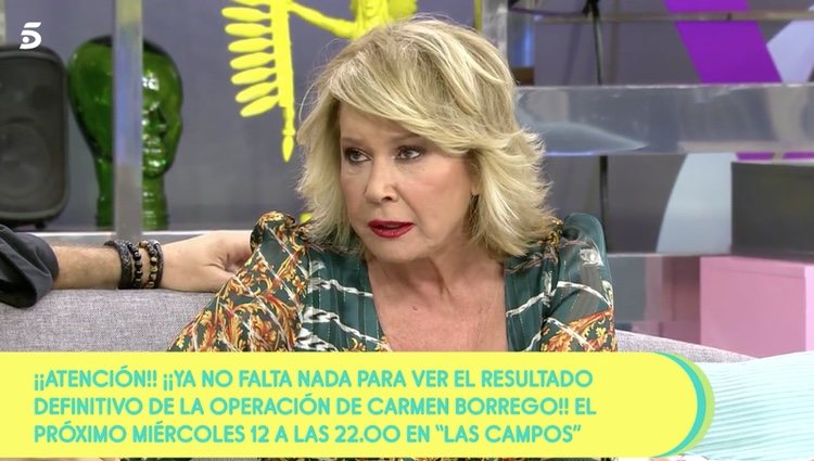 Mila Ximénez no comprende que Terelu Campos haya decidido tomar esa decisión en un momento como este/ Foto: 'Sálvame'