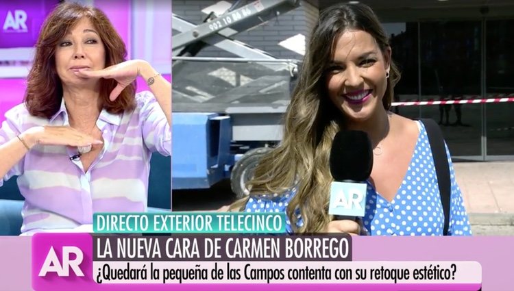 Ana Rosa Quintana justo en el momento en el que mete la pata / Telecinco.es 