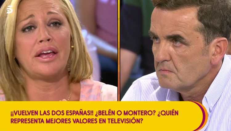 Belén Esteban contestando a Antonio Montero / Telecinco.es