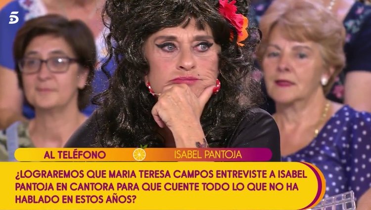 Chelo García-Cortés, emocionada con la llamada de Isabel Pantoja / Foto: Telecinco.es