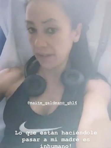 Maite Galdeano durante su ingreso / Instagram