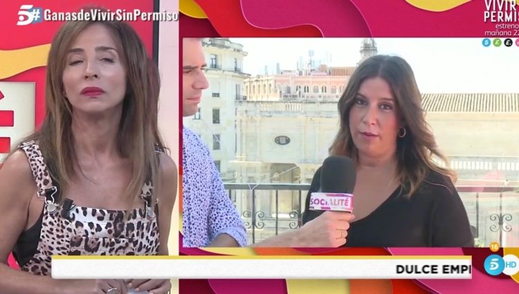 Anabel Gil hablando en 'Socialité' / Foto. telecinco.es