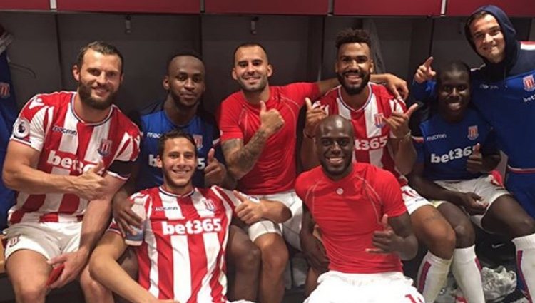 Saido Berahino y Jesé Rodríguez en el Stoke City | Foto: Jesé Rodriguez Instagram