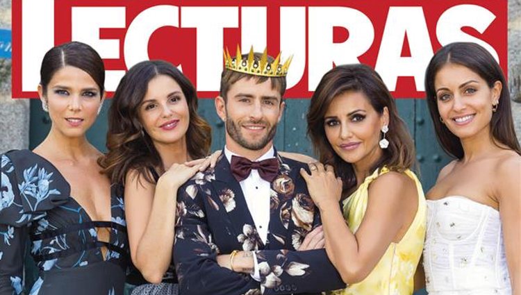 Pelayo el día de su boda junto a Juana Acosta, Marta Torné, Mónica Cruz y Hiba Abouk / Lecturas