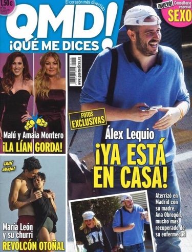 Álex Lequio en la portada de Qué me dices