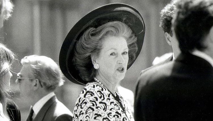 Raine Spencer en el funeral de la Princesa Diana de Gales