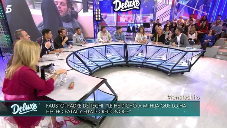 Los colaboradores de 'Sálvame' hablando sobre Techi / Foto: Telecinco.es