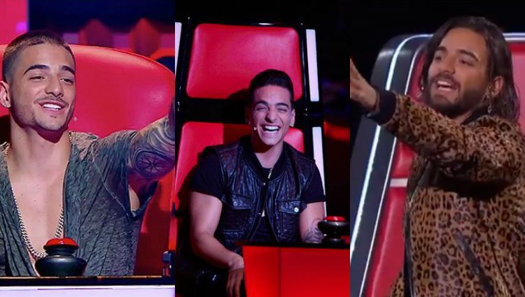 Maluma con diferentes looks en distintas ediciones de 'La Voz Kids Colombia' y 'La Voz México'