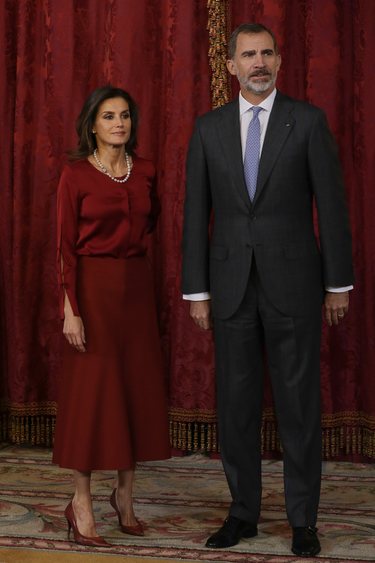  </p><p>Los Reyes Felipe y Letizia en el desayuno de honor con el Presidente de la República Alemana