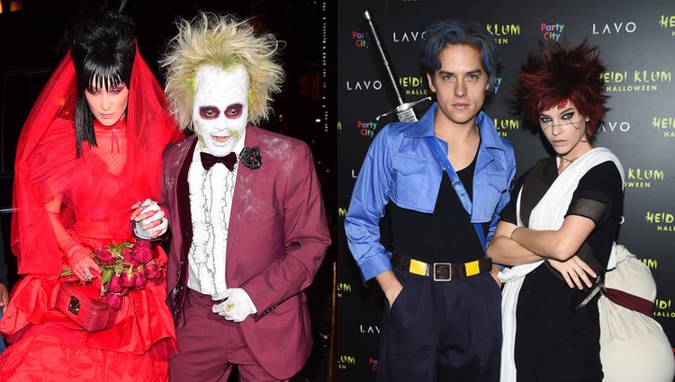 Bella Hadid, The Weekend, Dylan Sprouse y Barbara Palvin en la fiesta de Halloween 2018 de Heidi Klum