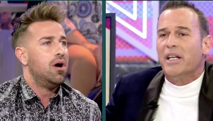 Rafa Mora y Carlos Lozano discutiendo en 'Sábado Deluxe' / Fuente: telecinco.es