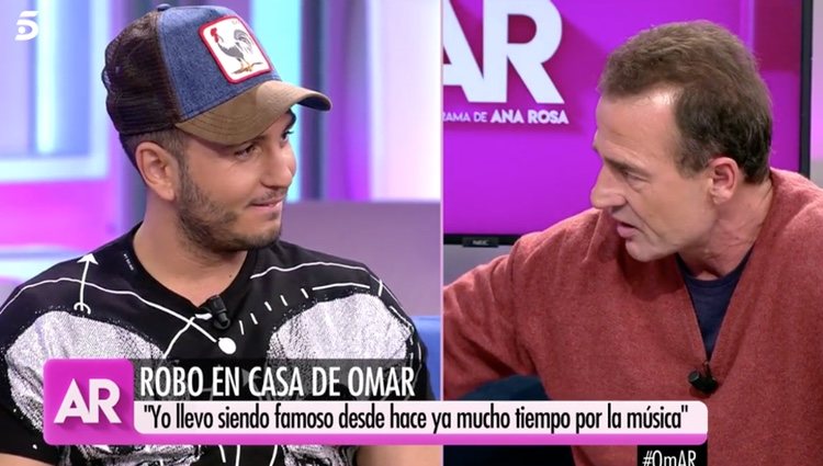 Omar Montes con Alessandro Lecquio en 'El Programa de Ana Rosa'