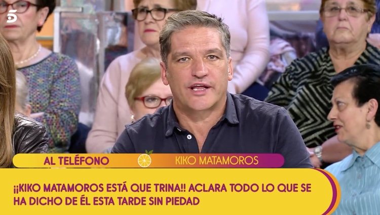 Kiko Matamoros en directo al teléfono en 'Sálvame' |Foto:Telecinco.es