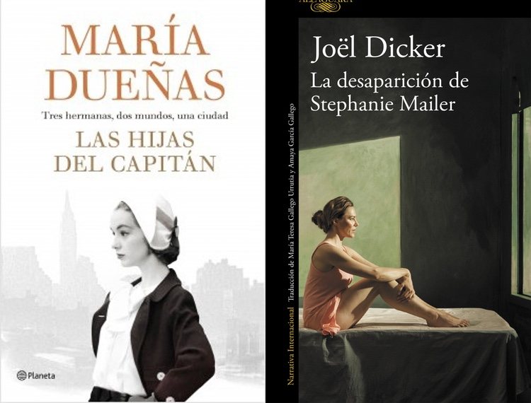 Portadas de 'Las hijas del capitán' y 'La desaparición de Stephanie Mailer'