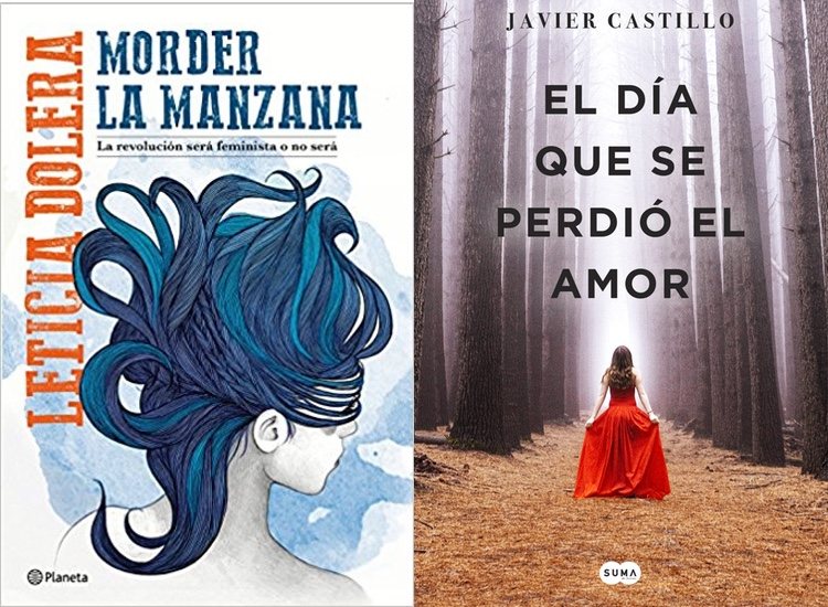 Portadas de 'morder la manzana' y 'El día que se perdió el amor'