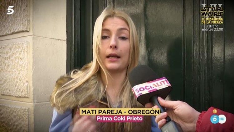 Mati, prima de Coki Prieto, hablando para 'Socialité / Fuente: telecinco.es