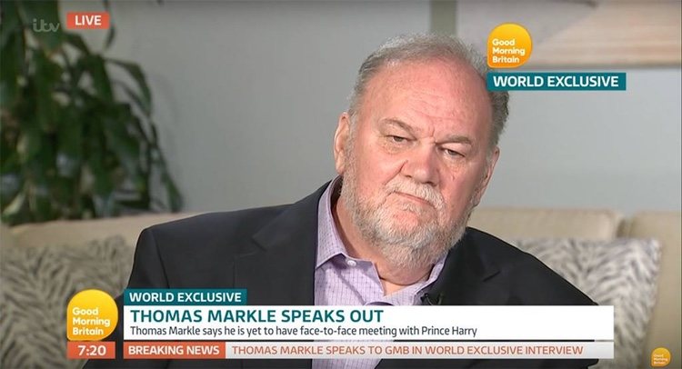 Thomas Markle durane su entrevista en 'Good Morning Britain' | Foto: ITV