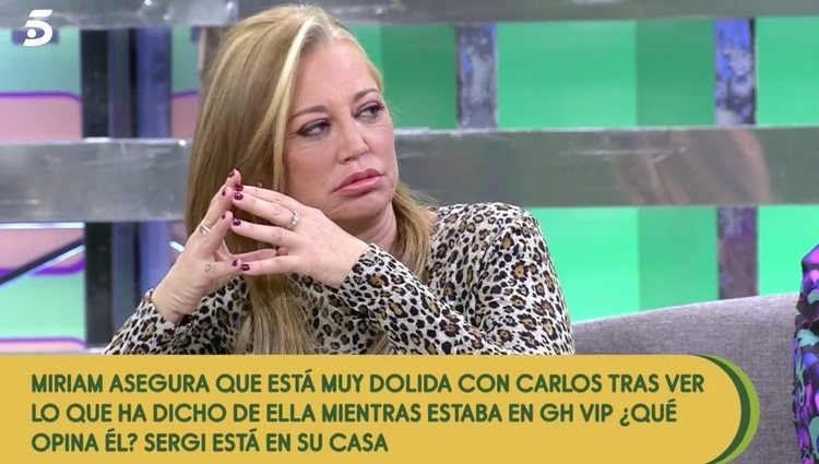 Belén Esteban contando su información | Foto: telecinco.es