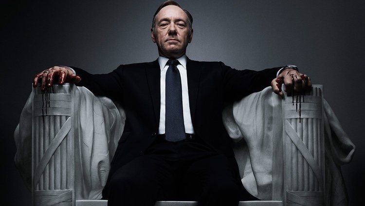 Kevin Spacey caracterizado de Frank en 'House of Cards'