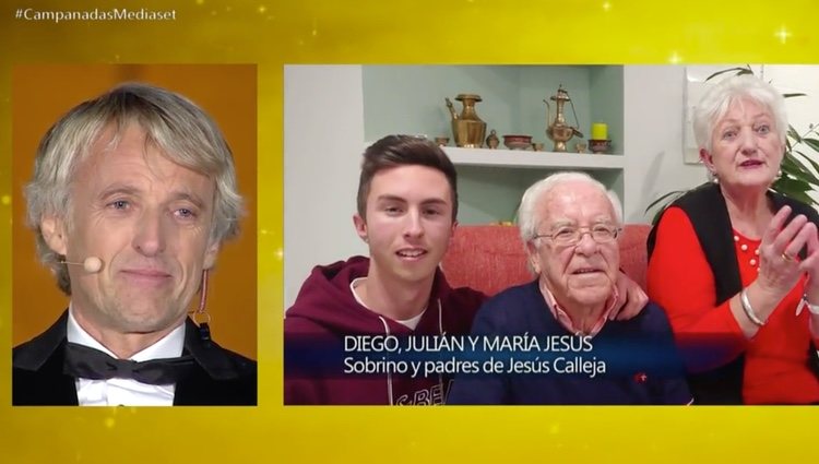 Jesús Calleja y su madre, su padre y su nieto| Foto: Telecinco.es