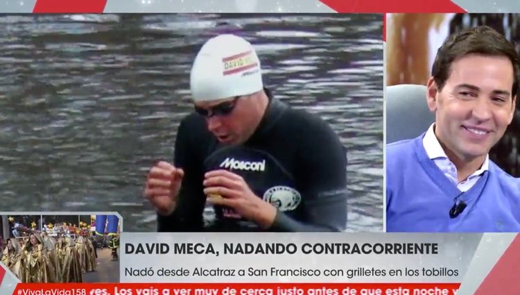 David Meca tras una de sus grandes hazañas | Foto: telecinco.es