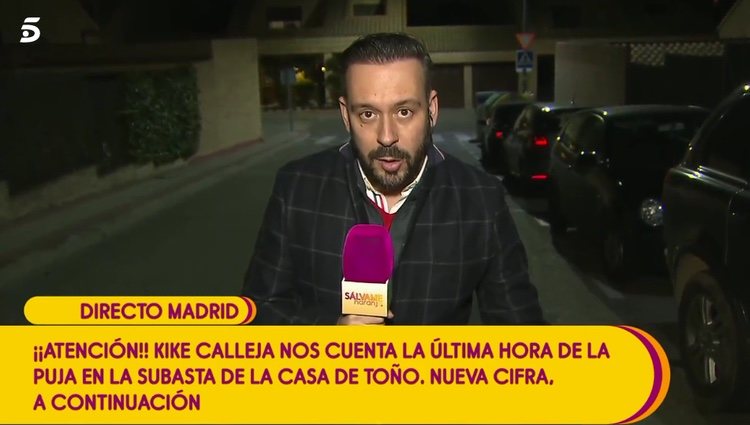 Kike Calleja desde la puerta de la casa de Toño Sanchís / Telecinco.es