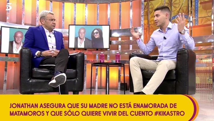 Jonathan, hijo de Cristina Pujol, en el programa 'Salvame'