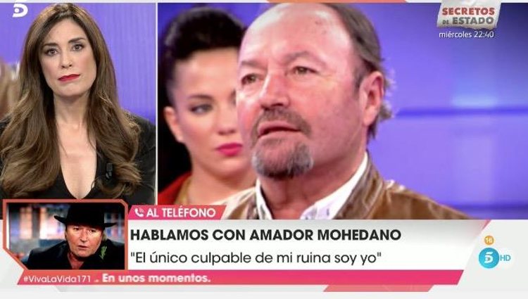 Amador Mohedano habló en directo en 'Viva la vida'