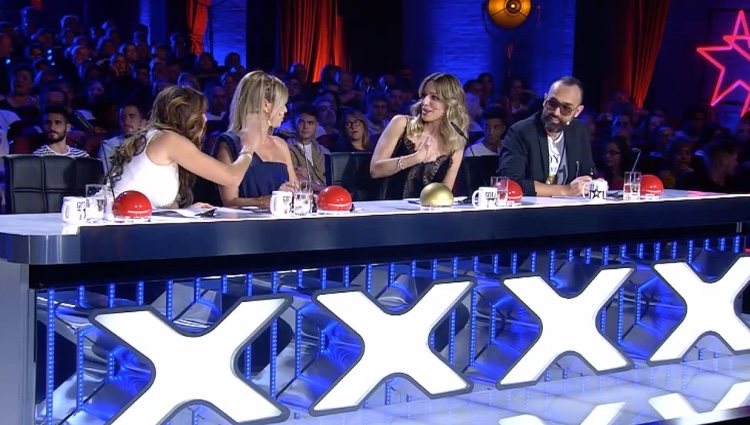 Paz Padilla y Edurne discutiendo en el programa 'Got Talent'