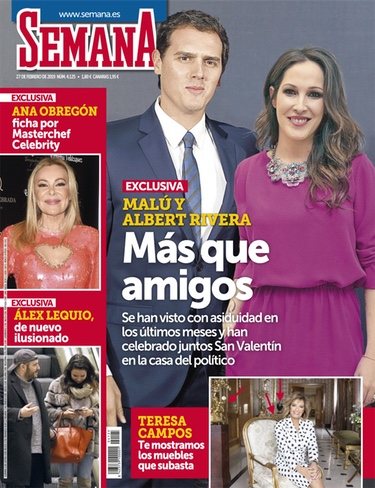 Malú y Albert Rivera en Semana