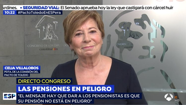 Celia Villalobos en el programa Espejo Público