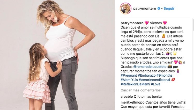 Publicación de Patricia Montero en Instagram