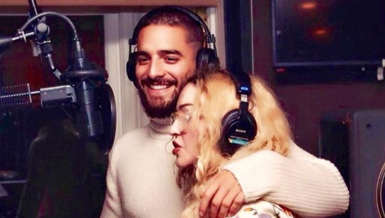 Maluma y Madonna en el estudio