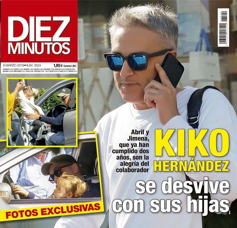 Kiko Hernández con sus hijas en Diez Minutos