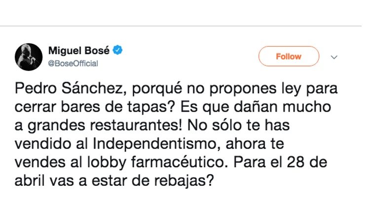 Tweet Miguel Bosé