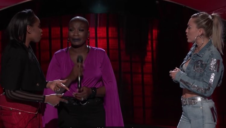 Jennifer Hudson, Janice Freeman y Miley Cyrus en la audición de 'La Voz' / Foto: YouTube