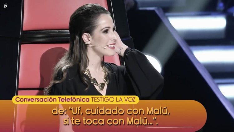 Malú en el plató de 'La Voz' | Foto: Telecinco.es