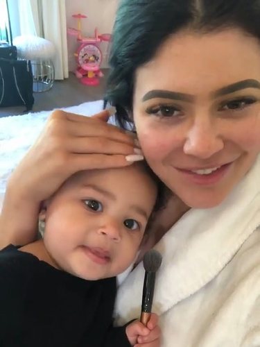 Kylie Jenner y Stormi en el directo de Instagram