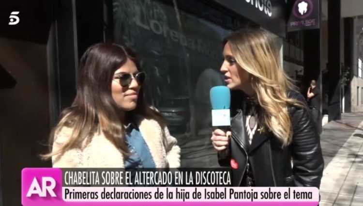 Chabelita hablando para 'El Programa de Ana Rosa'/foto:telecinco.es