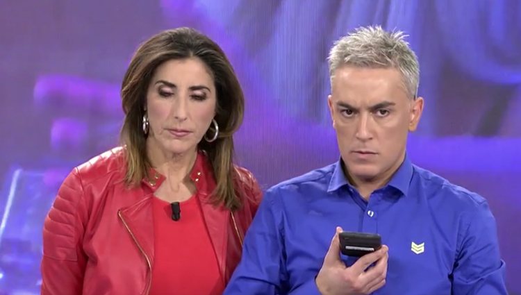 Kiko Hernández habla por teléfono con Antonio Tejado en 'Sálvame Naranja' / Foto: telecinco.es