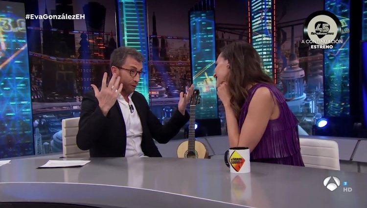 Eva González y Pablo Motos en 'El Hormiguero' | Foto: antena3.com