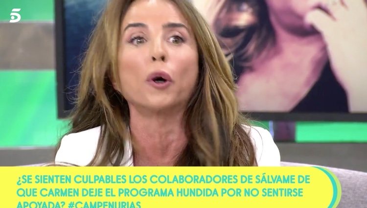 Los colaboradores de 'Sálvame' dan su opinión sobre la marcha de Carmen Borrego | Foto: telecinco.es